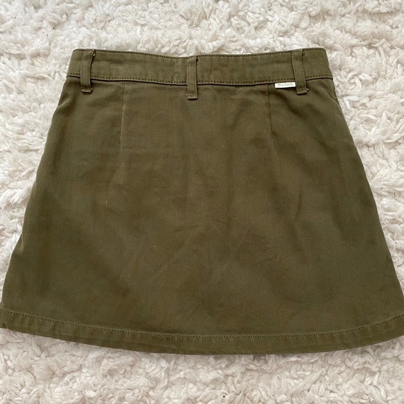 Sky and Sparrow Juniors Khaki Green Denim Skirt - Picture 2 of 4